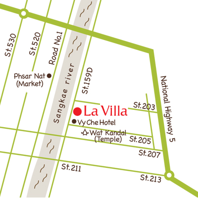 La Villa map
